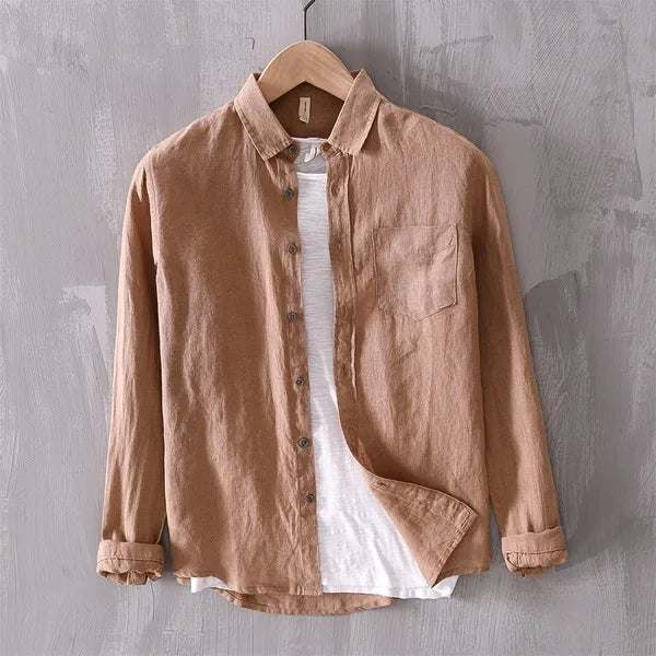 Lightweight Linen Shirt with Modern Design