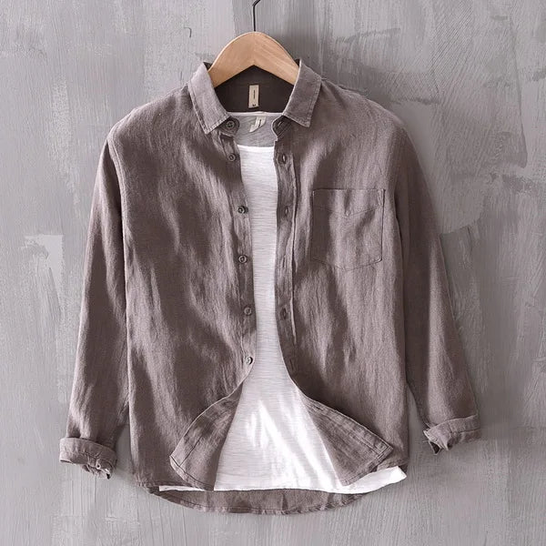 Lightweight Linen Shirt with Modern Design