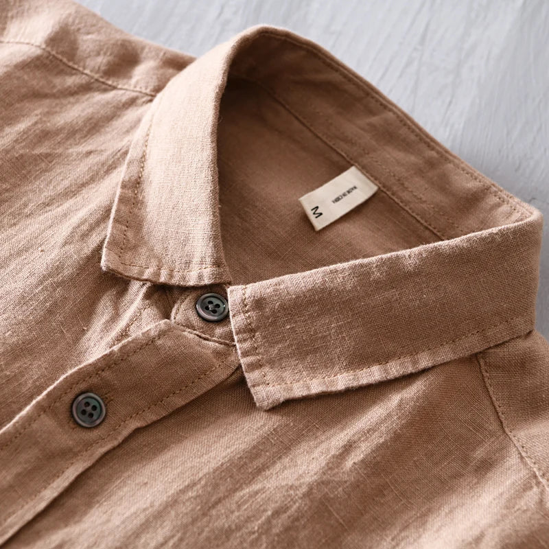Lightweight Linen Shirt with Modern Design