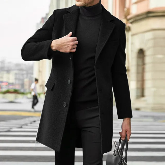 Thomas | Men's Single-Breasted Notch Lapel Coat