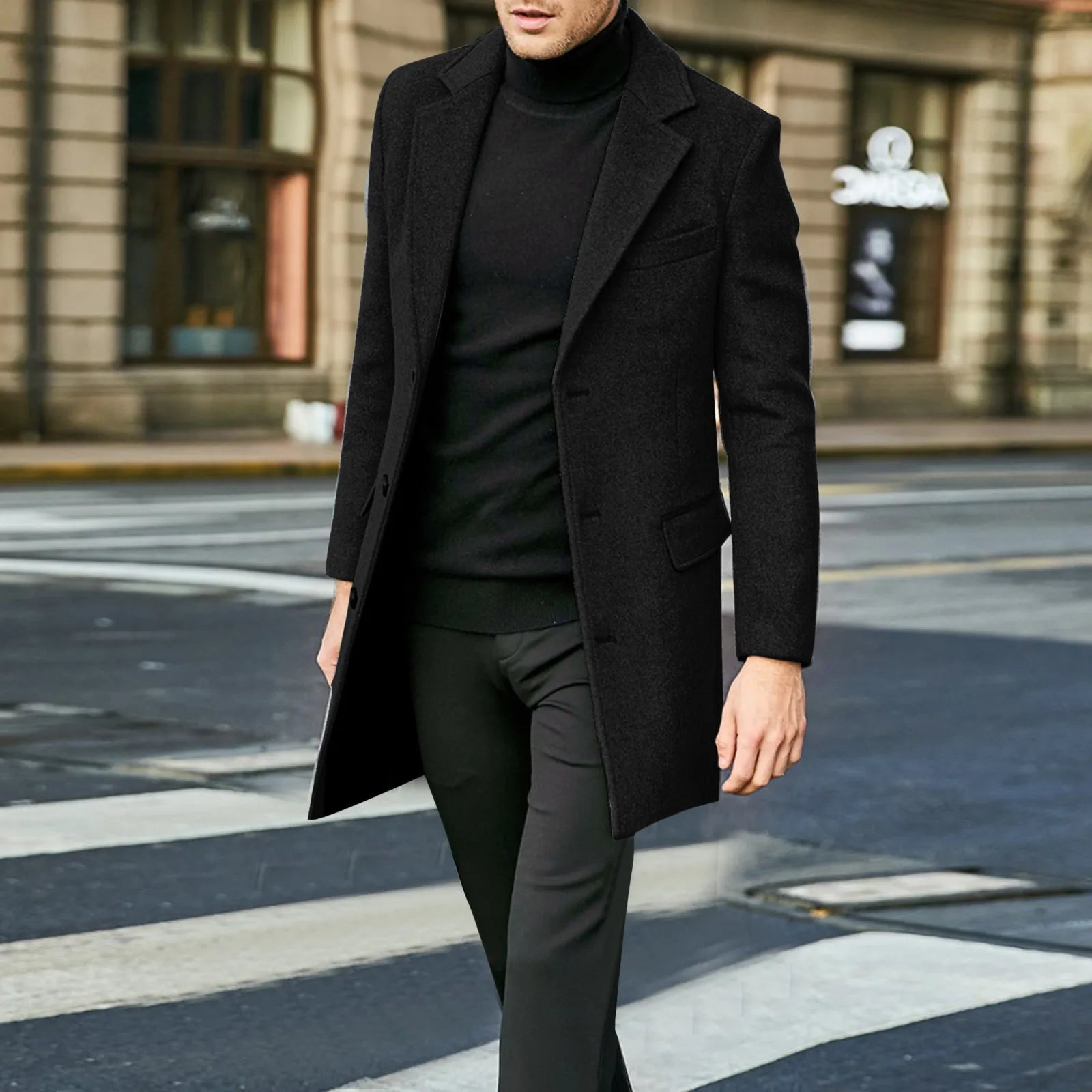 Thomas | Men's Single-Breasted Notch Lapel Coat