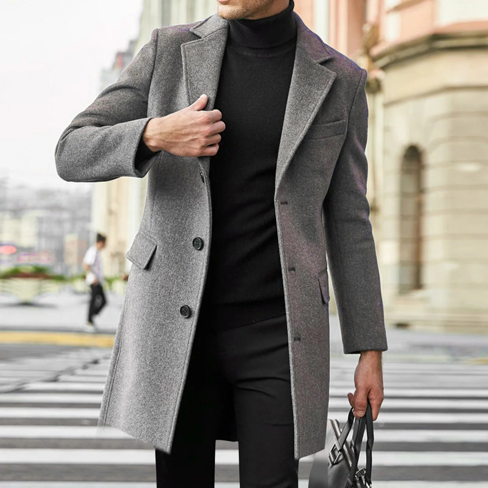 Thomas | Men's Single-Breasted Notch Lapel Coat