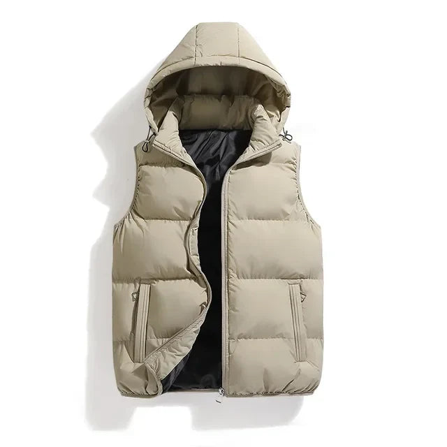 Men's Gilet with Detachable Hood