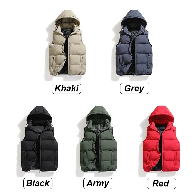 Men's Gilet with Detachable Hood