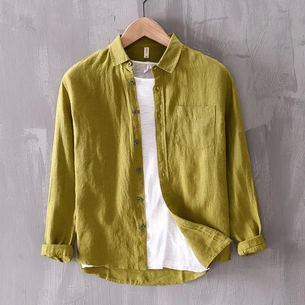 Lightweight Linen Shirt with Modern Design