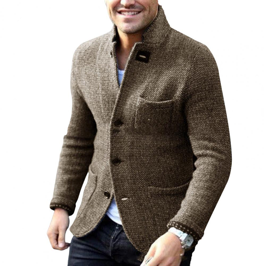 Lightweight Knit Cardigan with Buttons for Men, Ideal for Layering