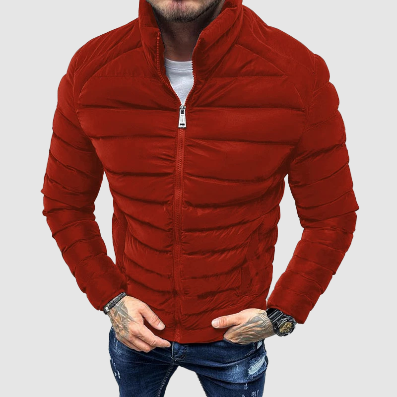 Nathan | Men's Padded Winter Jacket with High Collar