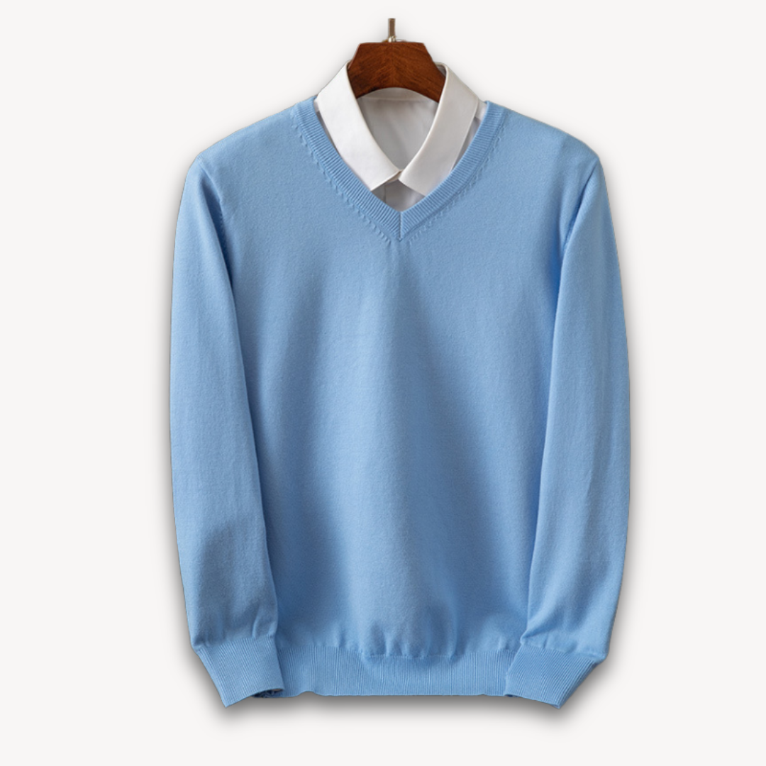 Jasper | Men's Elegant V-Neck Cashmere Sweater