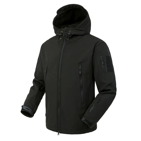 Men's Waterproof Rain Jacket with Fleece Lining for Outdoor Hiking