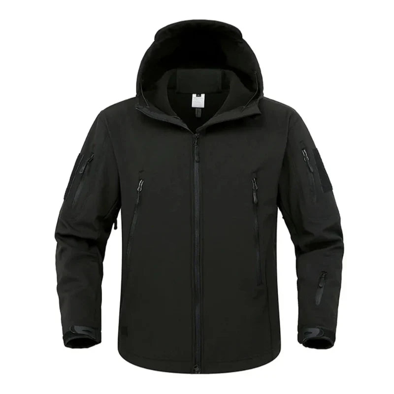 Men's Waterproof Rain Jacket with Fleece Lining for Outdoor Hiking