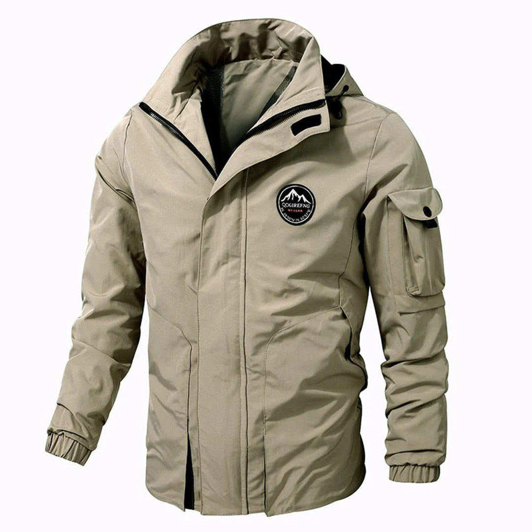 Men's Waterproof Rain Jacket with Hood | Lightweight Bomber Style