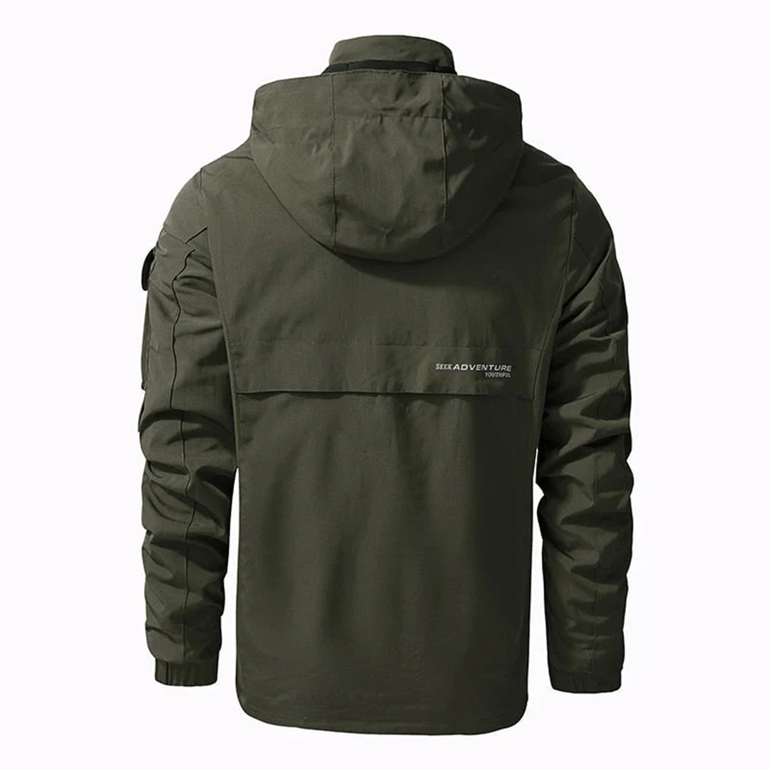 Men's Waterproof Rain Jacket with Hood | Lightweight Bomber Style