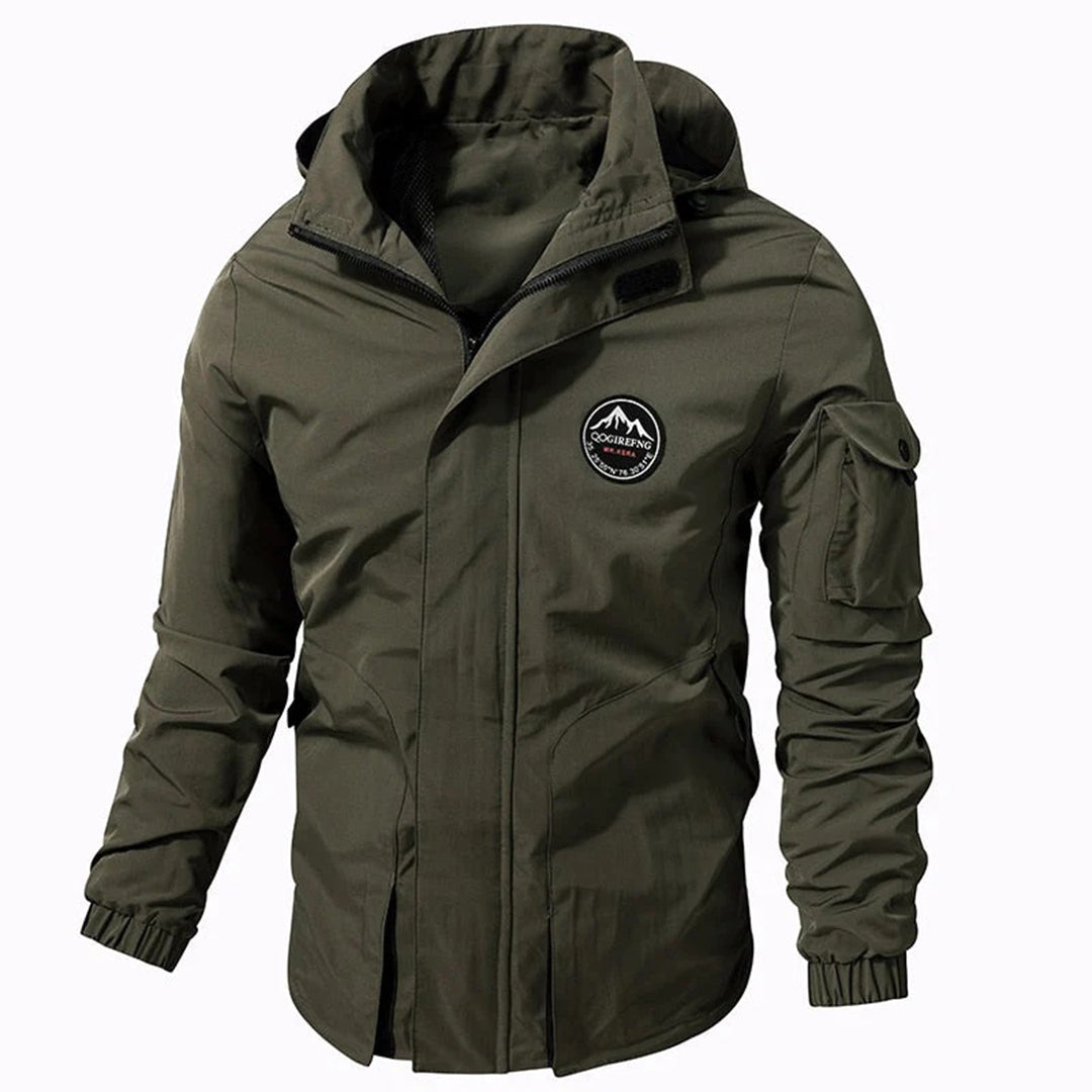 Men's Waterproof Rain Jacket with Hood | Lightweight Bomber Style