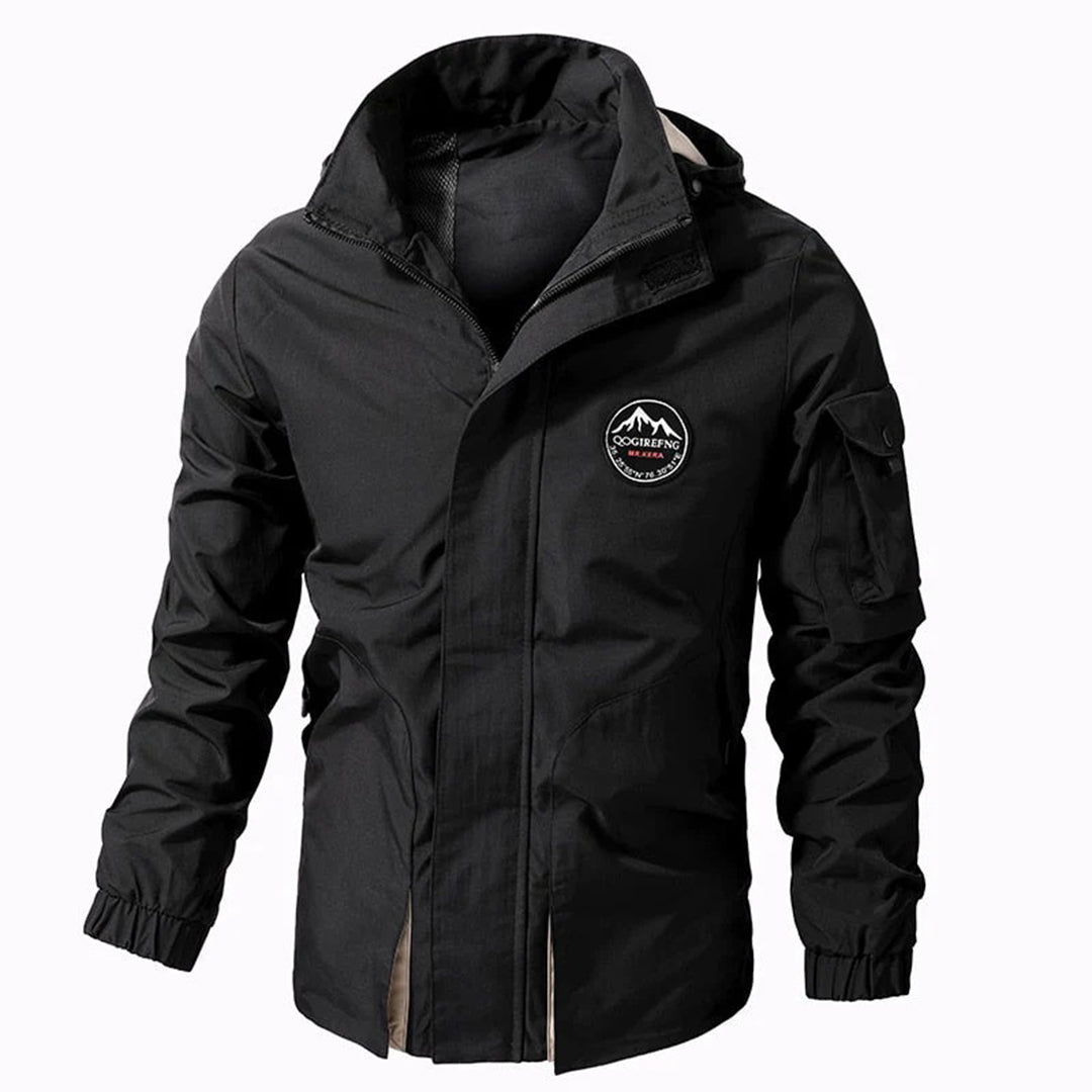 Men's Waterproof Rain Jacket with Hood | Lightweight Bomber Style