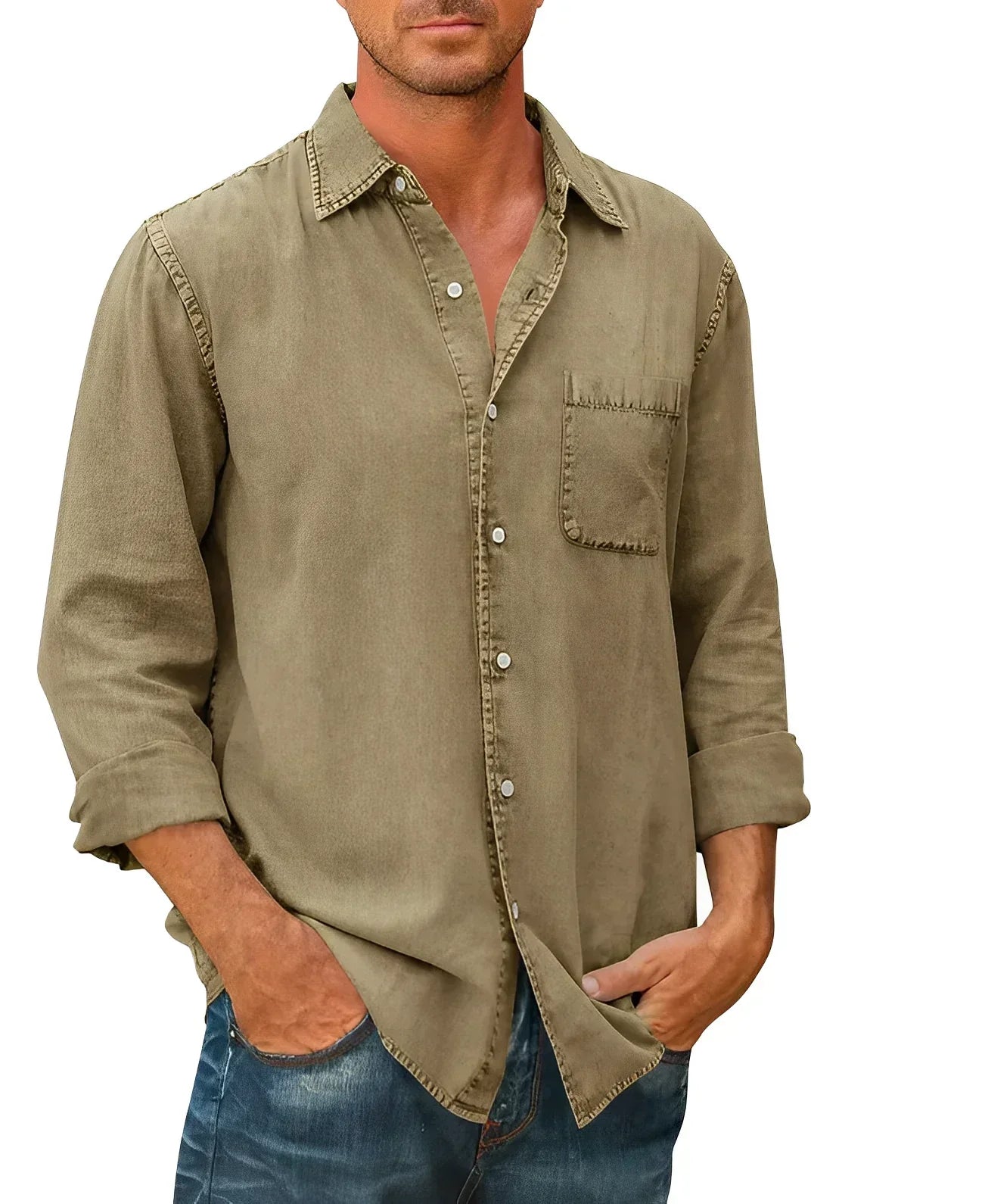 Relaxed Fit Button-Down for Everyday Wear