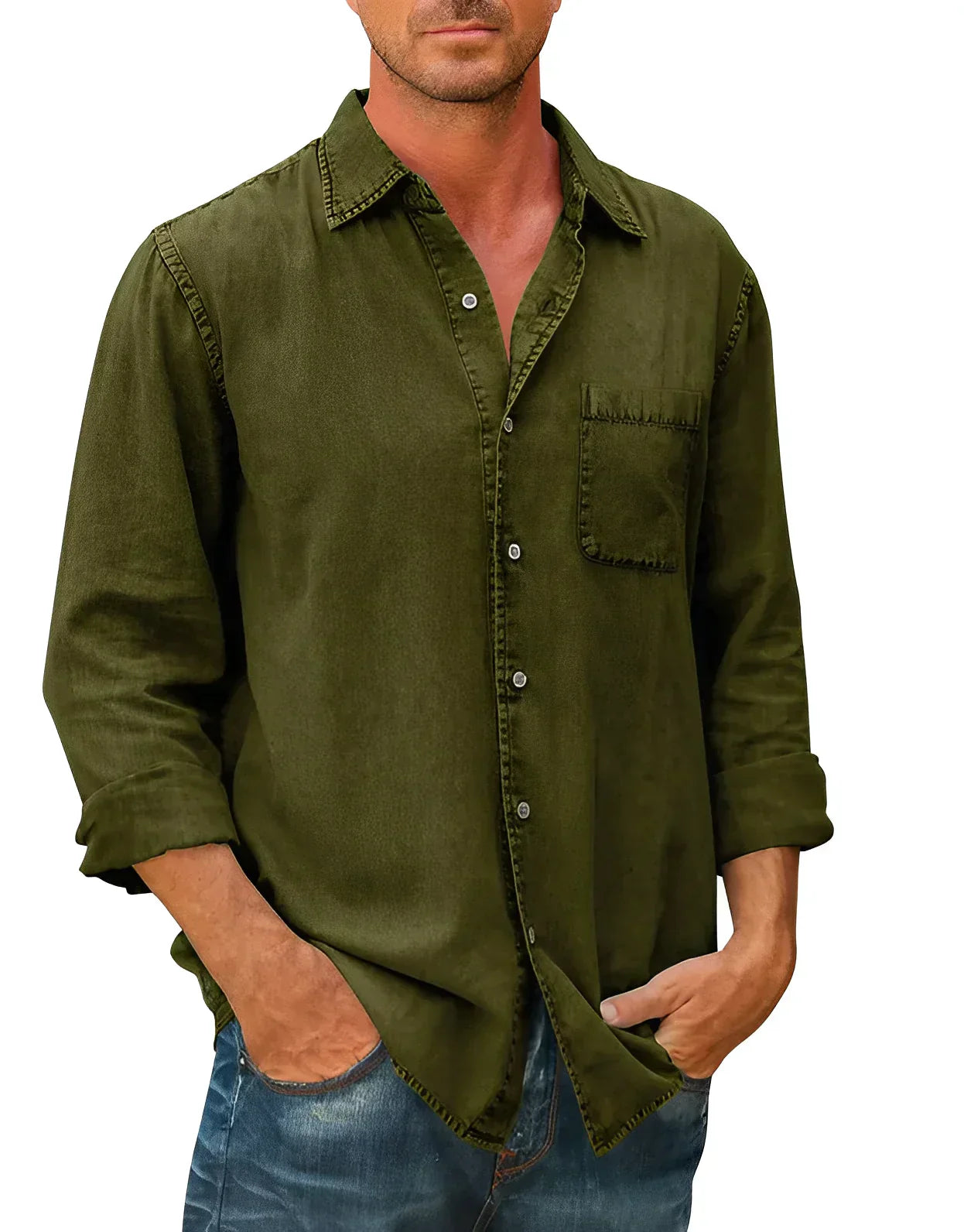 Relaxed Fit Button-Down for Everyday Wear