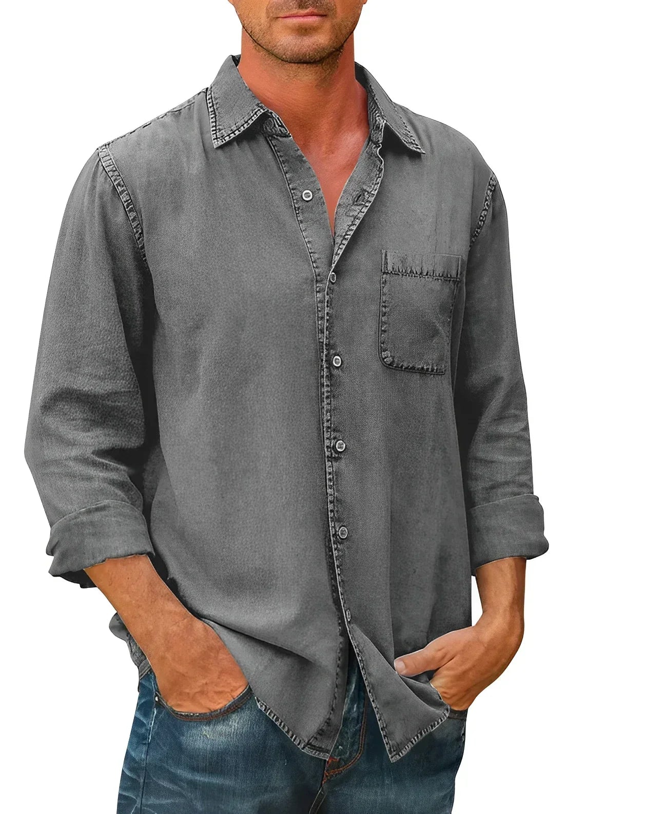 Relaxed Fit Button-Down for Everyday Wear