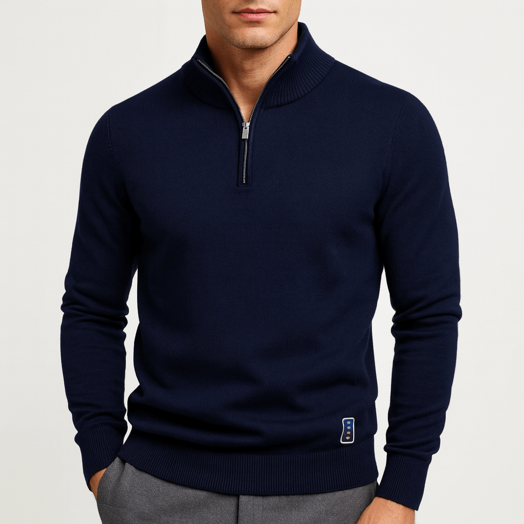 Ryan | Men's Fitted Quarter-Zip Knit Sweater