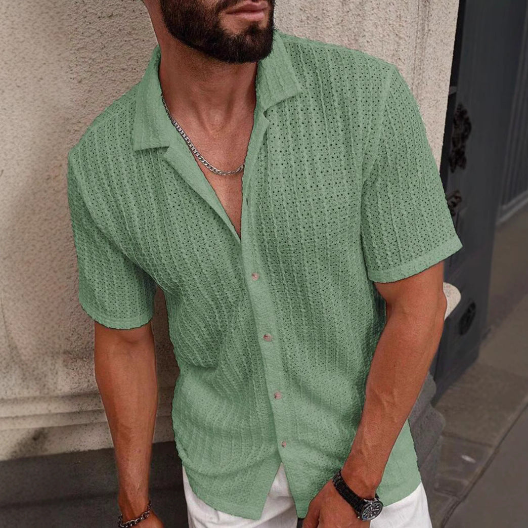 Linen Shirt with Short Sleeves Design