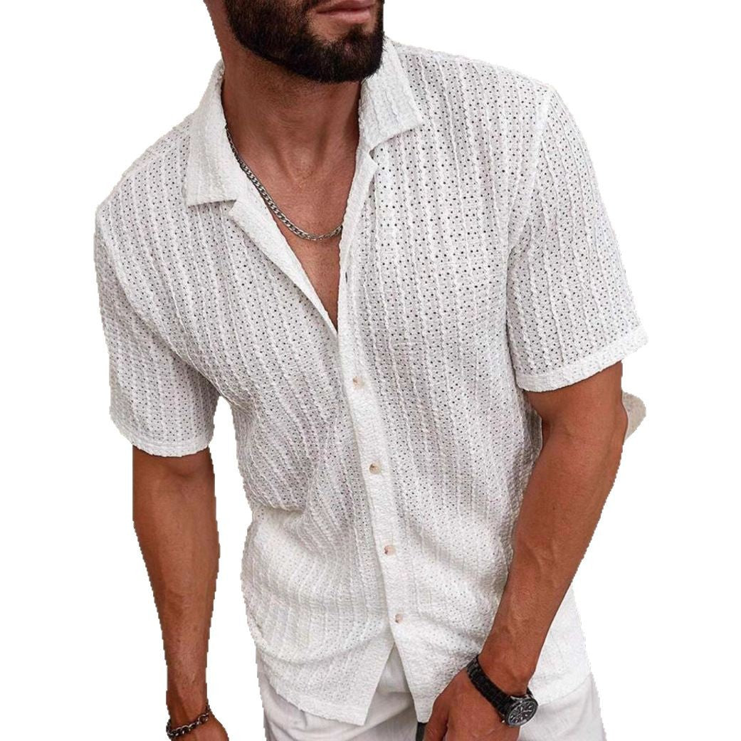 Linen Shirt with Short Sleeves Design