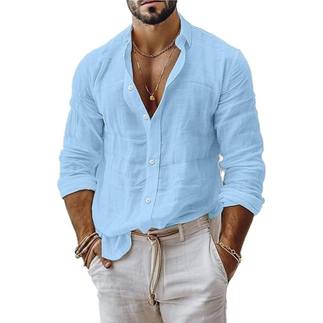 Tailored Linen Shirt with Modern Fit