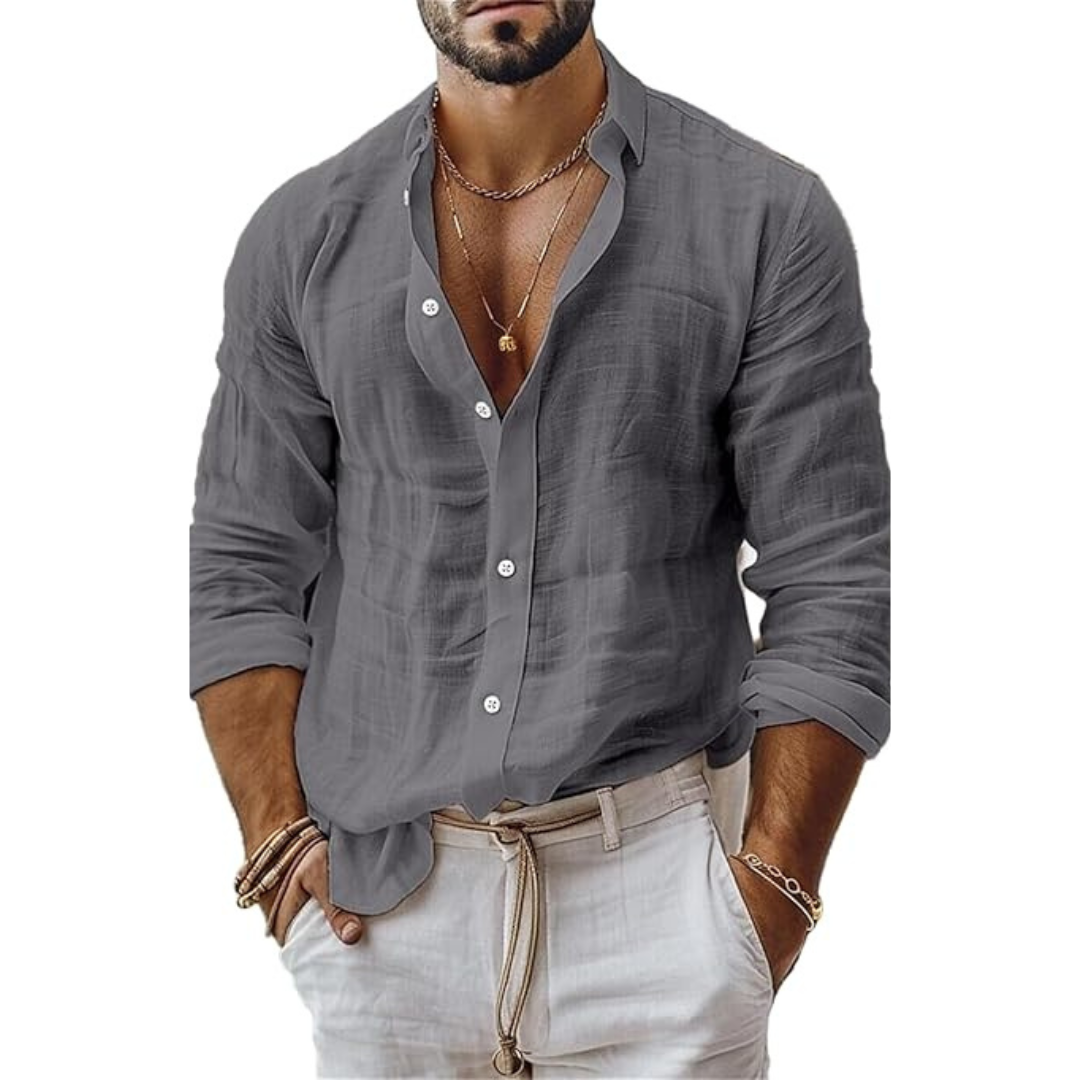 Tailored Linen Shirt with Modern Fit