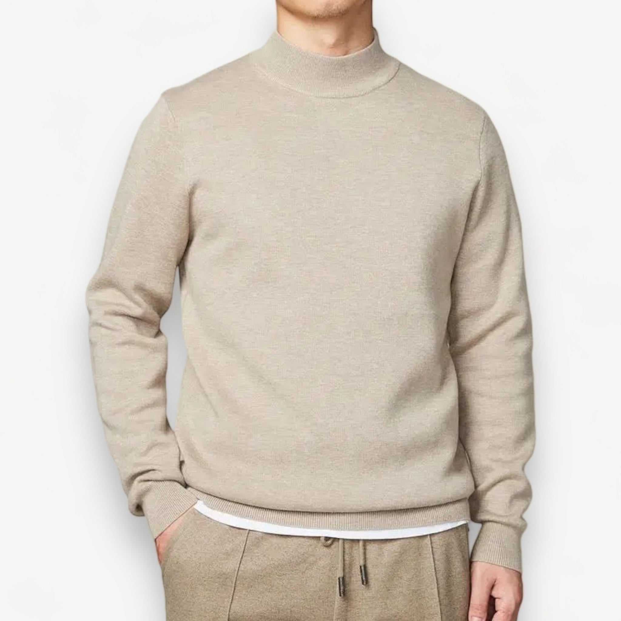 Nathan | Men's Half Turtleneck Knit Sweater