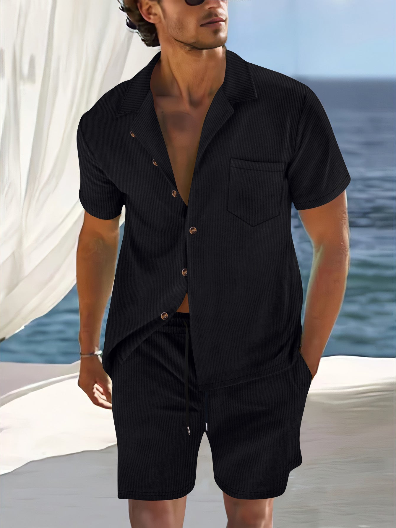 Cotton Shirt and Shorts Combo for Men