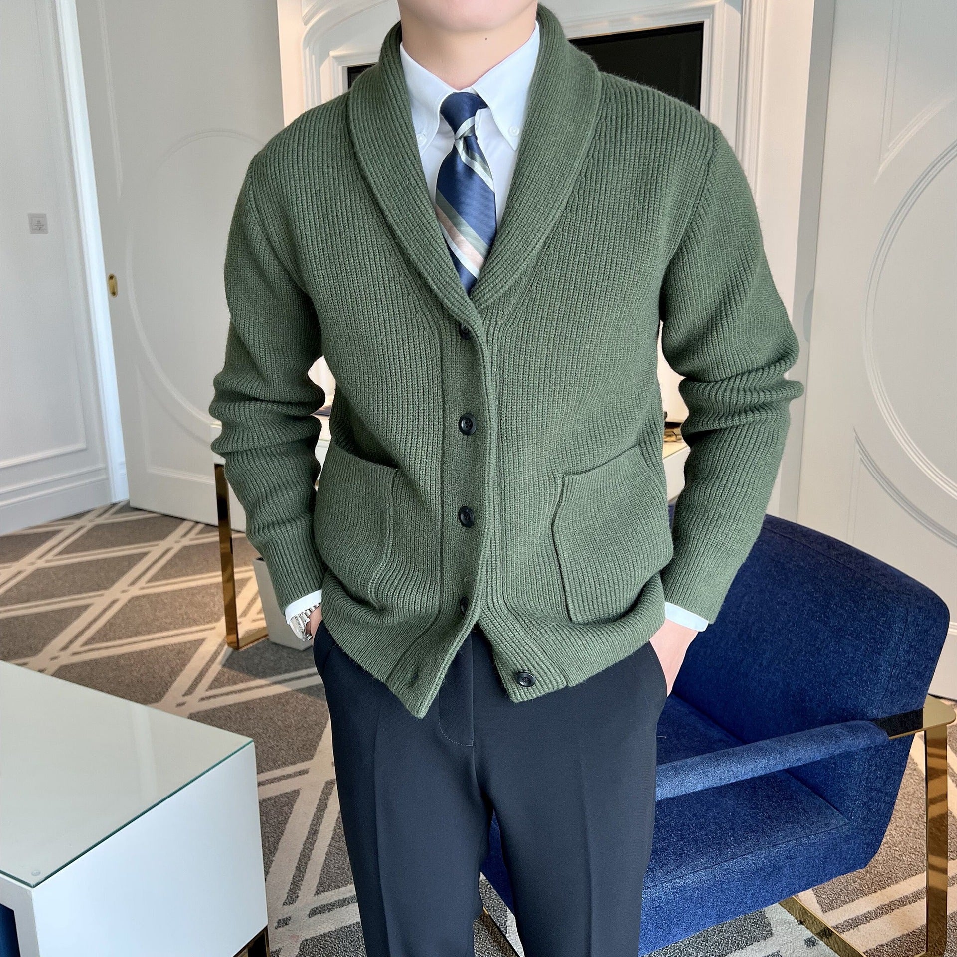 Leo | Men's Shawl Collar Cardigan
