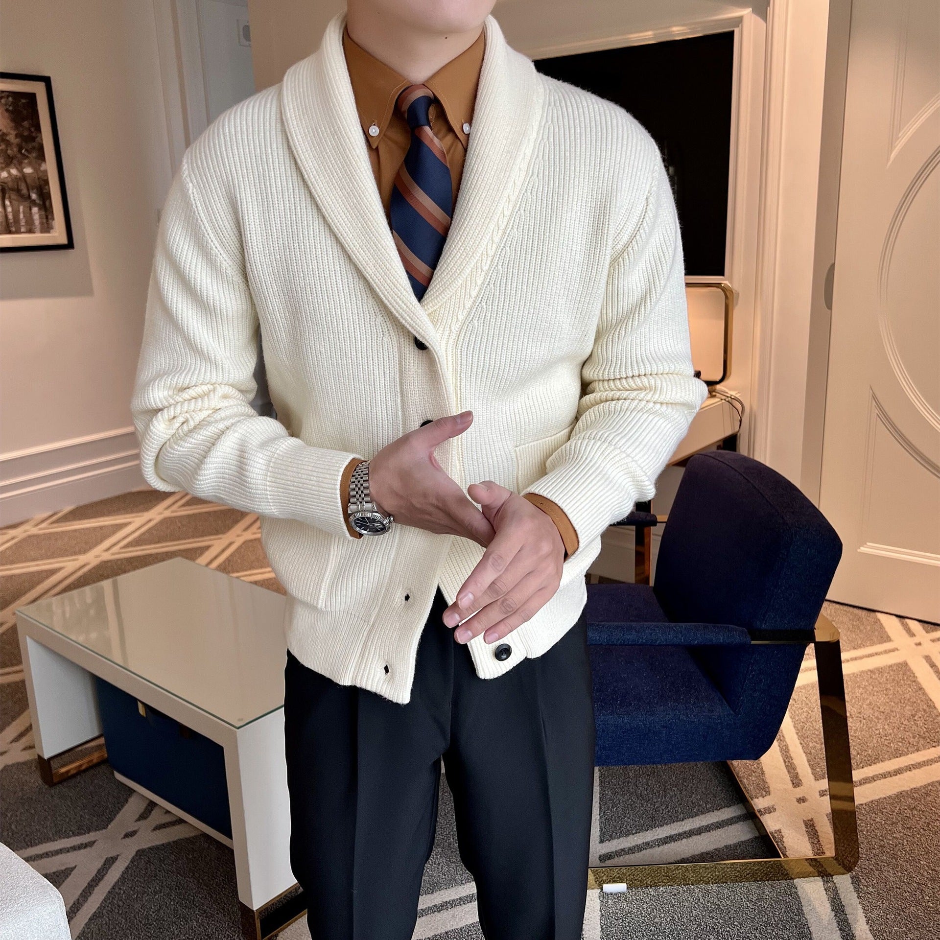 Leo | Men's Shawl Collar Cardigan
