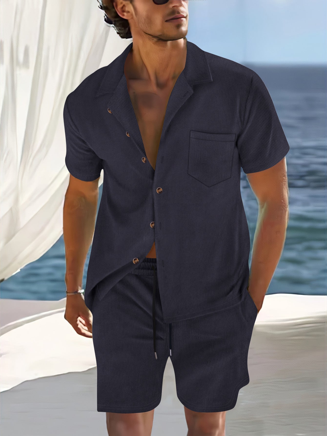Cotton Shirt and Shorts Combo for Men