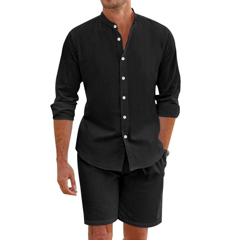 Linen Shorts and Tee Combo for Men