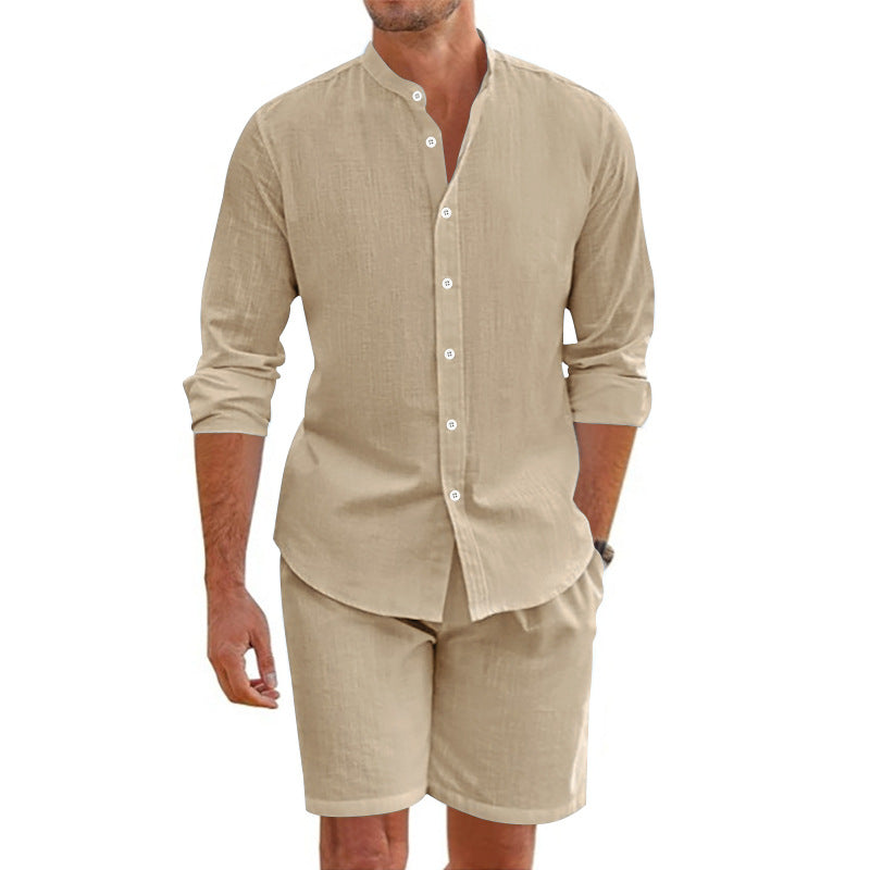 Linen Shorts and Tee Combo for Men