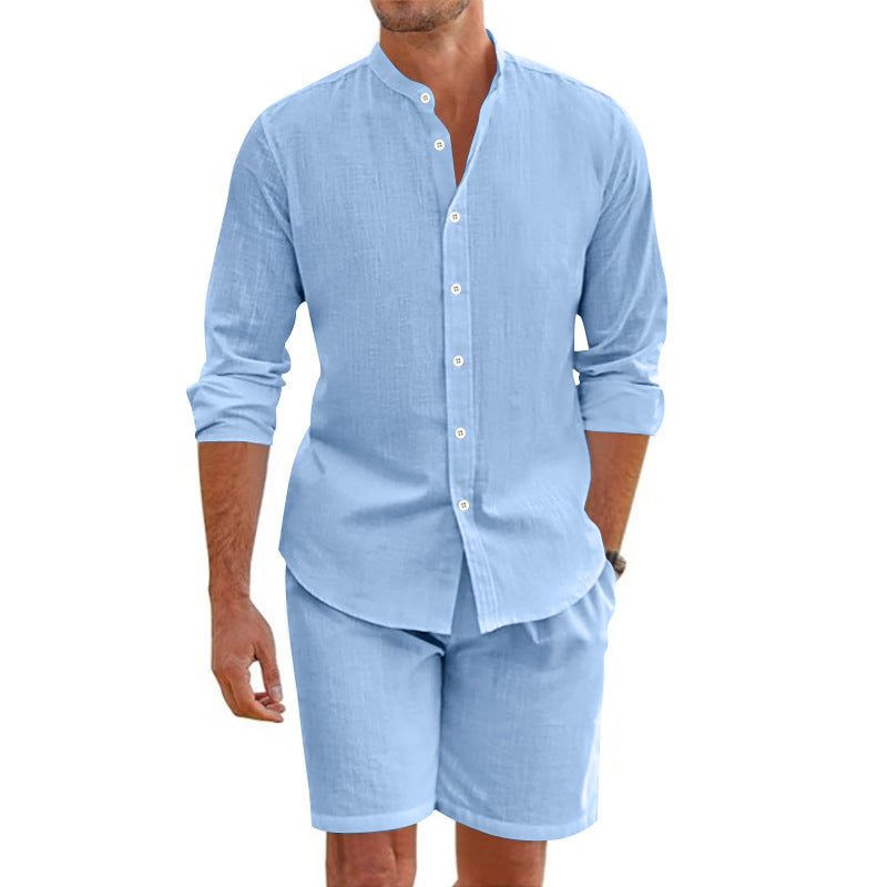 Linen Shorts and Tee Combo for Men