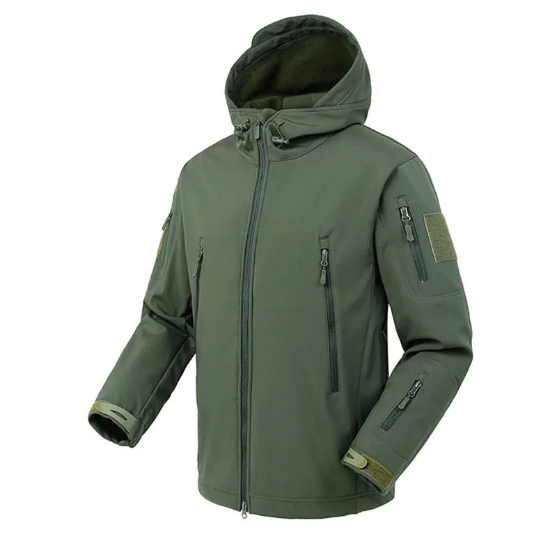 Men's Waterproof Rain Jacket with Fleece Lining for Outdoor Hiking