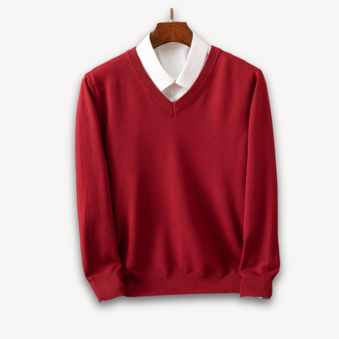 Jasper | Men's Elegant V-Neck Cashmere Sweater
