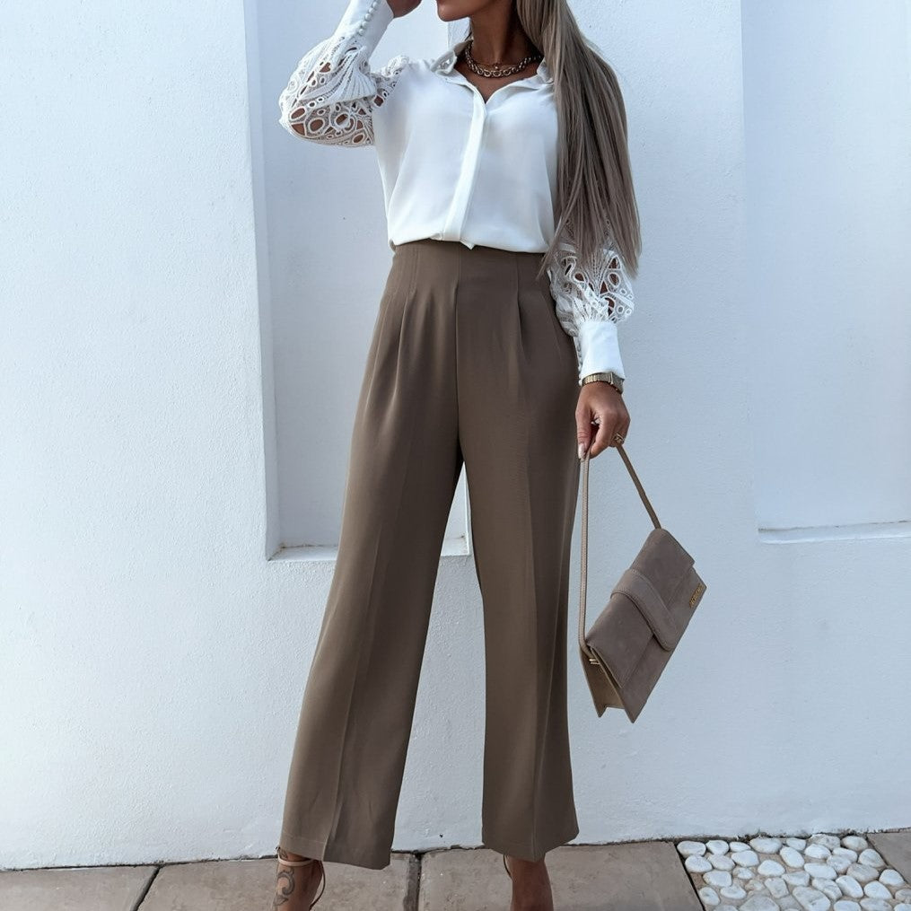 Elegant Women's Blouse with Puff Sleeves
