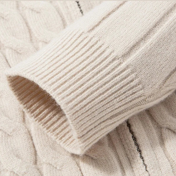 George | cable-knit wool cardigan
