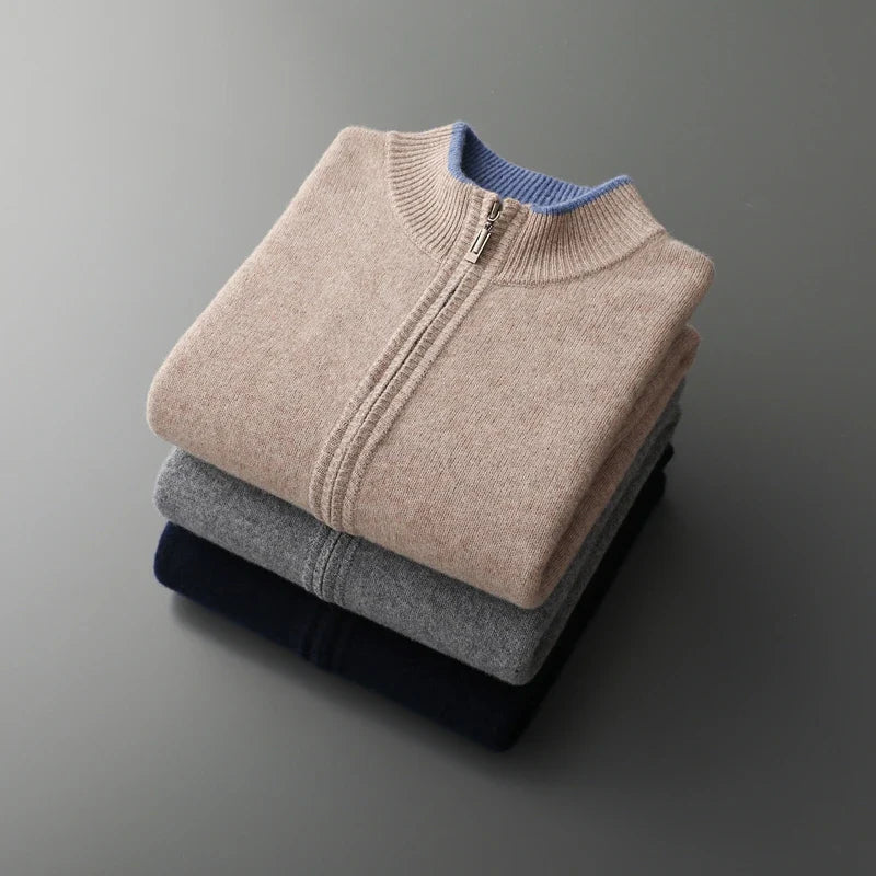 James | cashmere zip cardigan