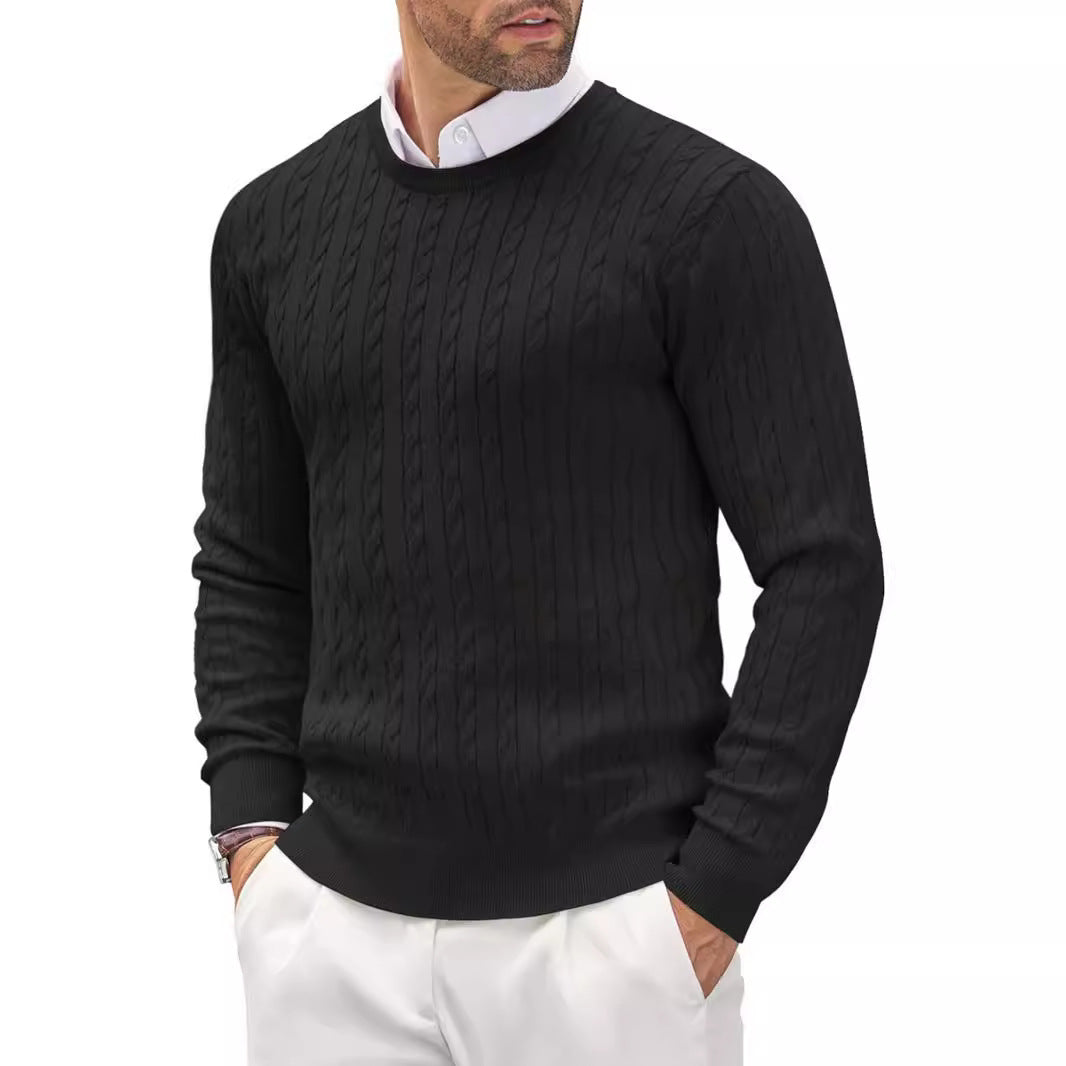 Men's Slim Fit Fine Knit Crew Neck Sweater