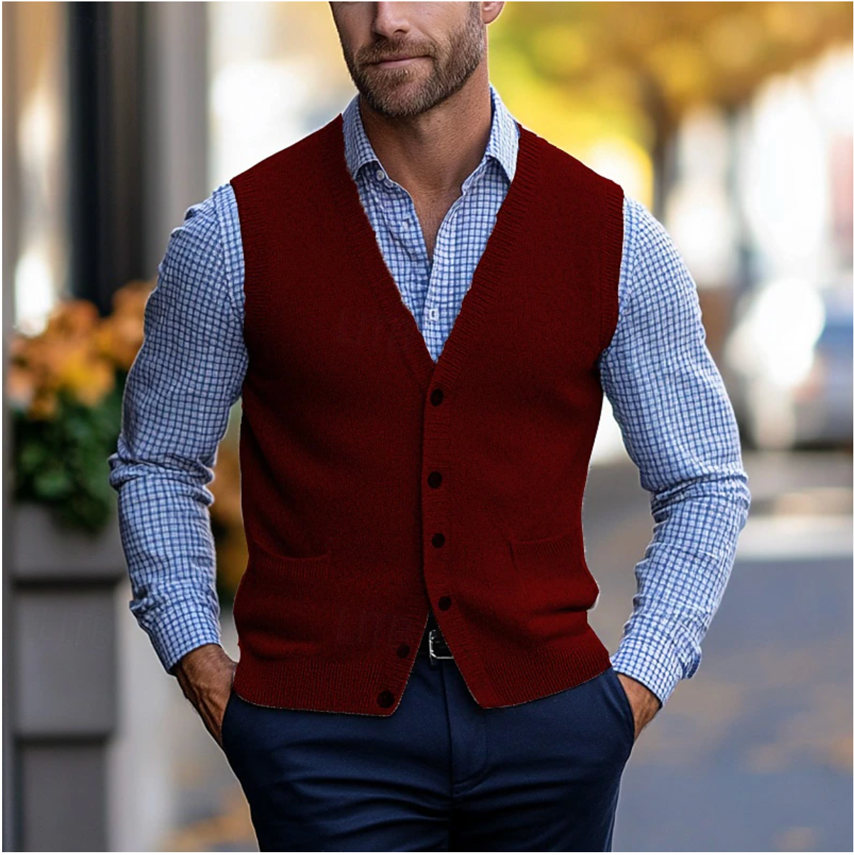 Sleeveless Cardigan Sweater