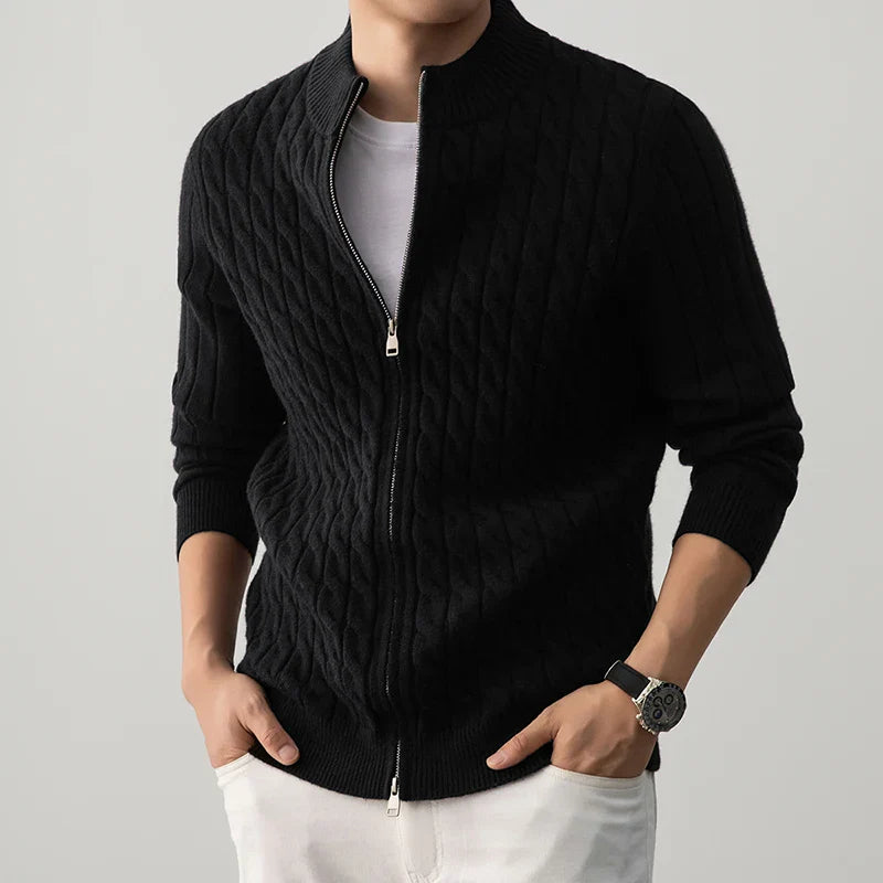 George | cable-knit wool cardigan