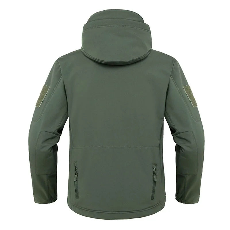 Men's Waterproof Rain Jacket with Fleece Lining for Outdoor Hiking