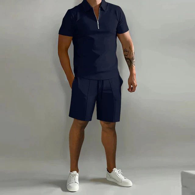 Elegant Polo and Shorts Ensemble