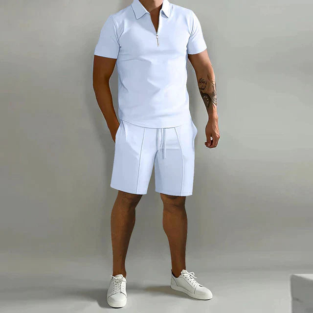 Elegant Polo and Shorts Ensemble
