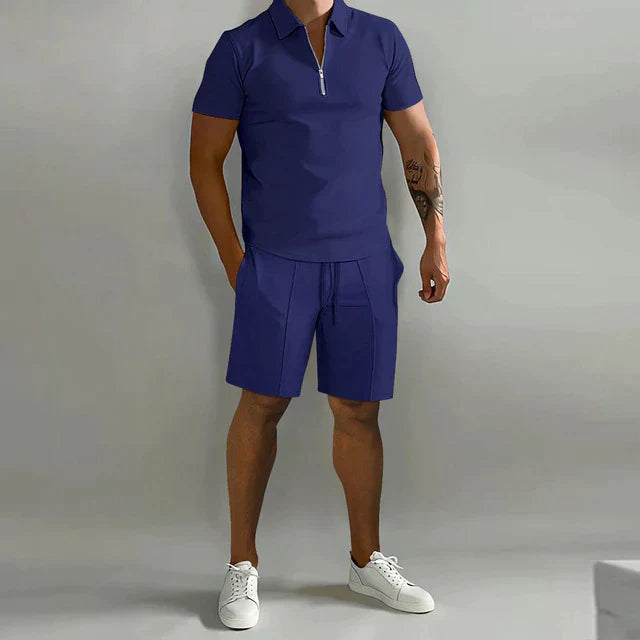 Elegant Polo and Shorts Ensemble