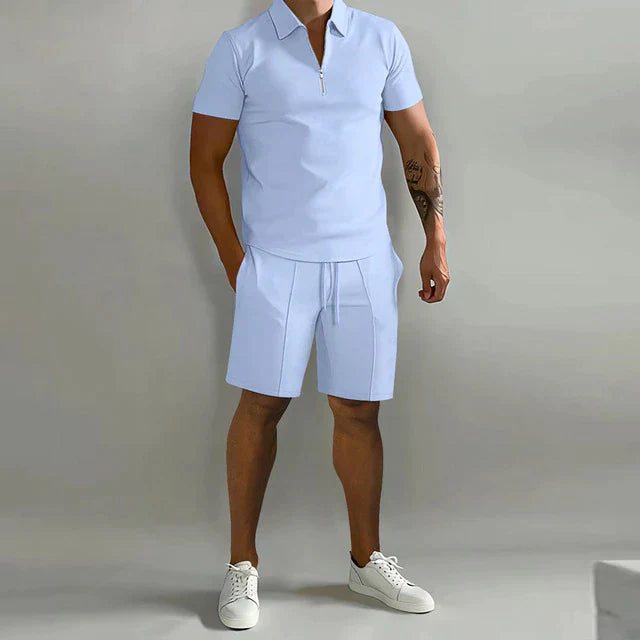 Elegant Polo and Shorts Ensemble