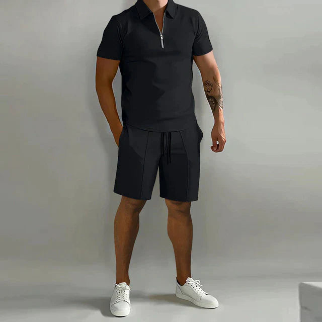 Elegant Polo and Shorts Ensemble