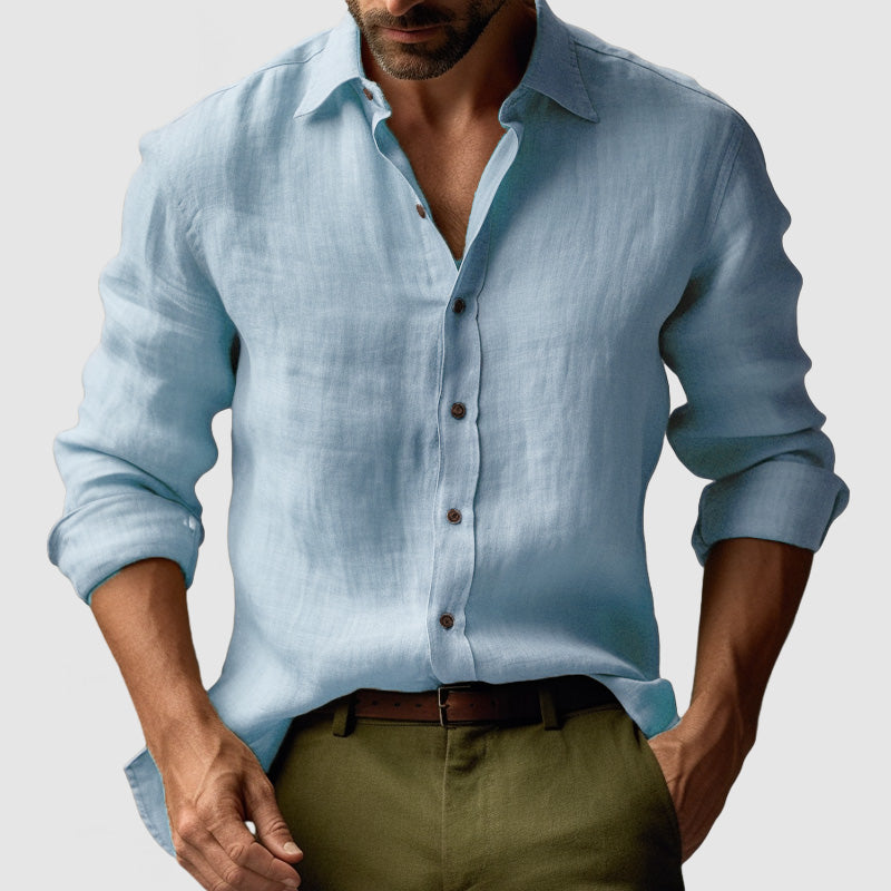 Vintage Long Sleeve Linen Shirt