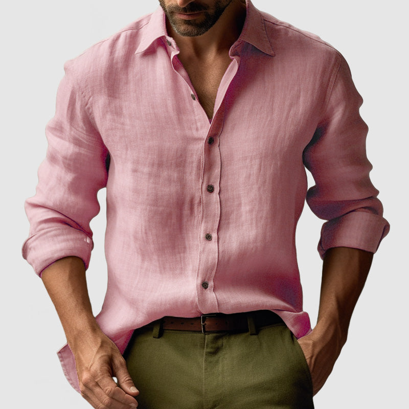 Vintage Long Sleeve Linen Shirt